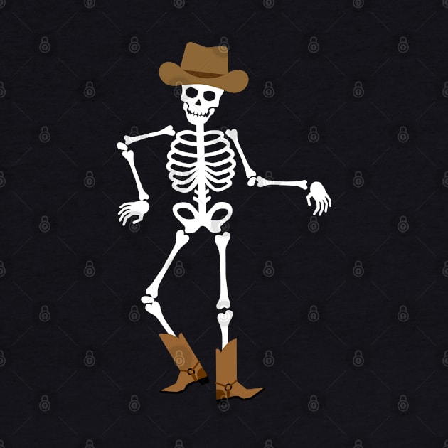 Spooky Skeleton Cowboy Dancing Funny Dad Cowboy Halloween by Illustradise